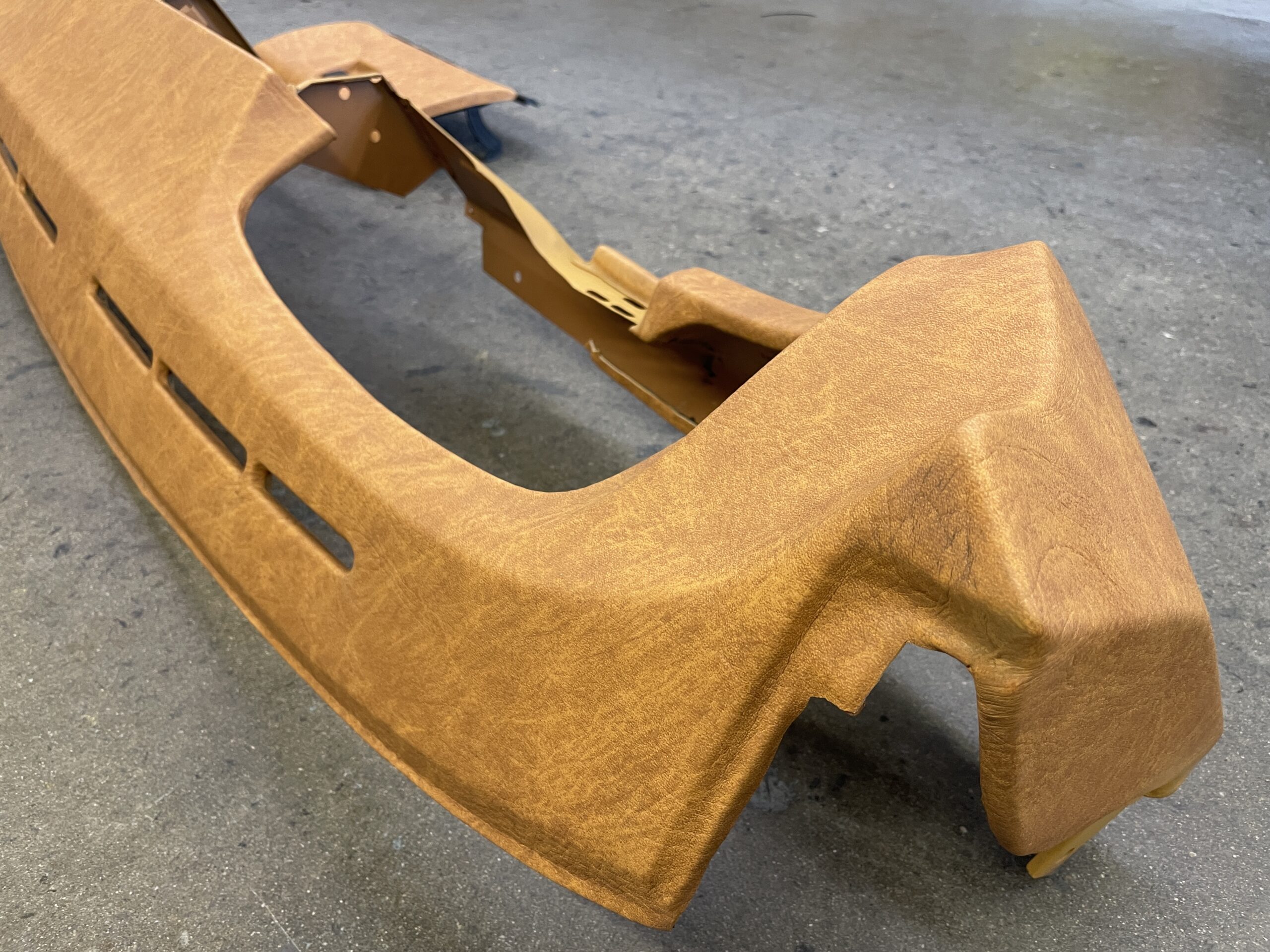 Refurbished car dashboard with smooth finish