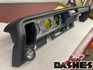 Restored dashboard with pristine, black finish