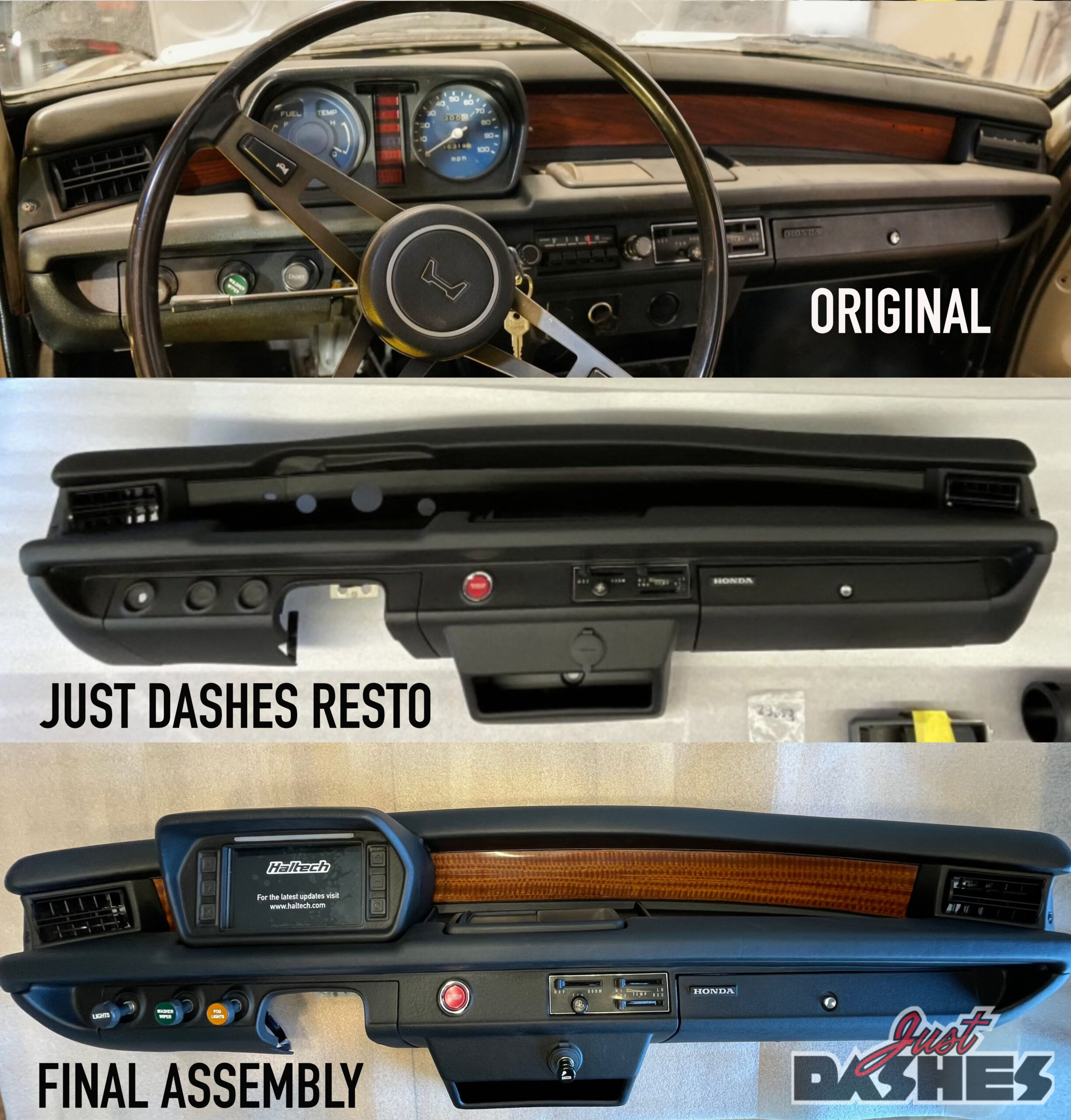 72 Honda Civic Custom RestoMod Dashboard
